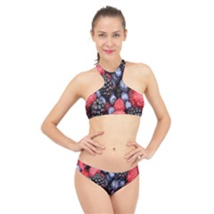 Berries-01 High Neck Bikini Set by nateshop