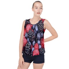 Berries-01 Bubble Hem Chiffon Tank Top by nateshop