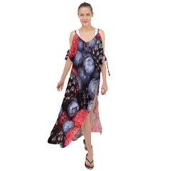 Berries-01 Maxi Chiffon Cover Up Dress by nateshop