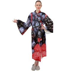 Berries-01 Maxi Velvet Kimono by nateshop