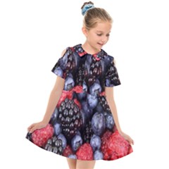 Berries-01 Kids  Short Sleeve Shirt Dress by nateshop