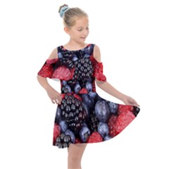 Berries-01 Kids  Shoulder Cutout Chiffon Dress by nateshop