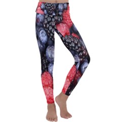 Berries-01 Kids  Lightweight Velour Classic Yoga Leggings by nateshop