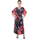 Berries-01 V-Neck Boho Style Maxi Dress View1