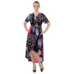 Berries-01 Front Wrap High Low Dress by nateshop