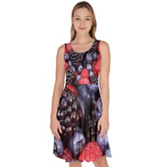 Berries-01 Knee Length Skater Dress With Pockets by nateshop