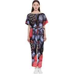 Berries-01 Batwing Lightweight Chiffon Jumpsuit by nateshop