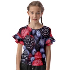 Berries-01 Kids  Cut Out Flutter Sleeves by nateshop