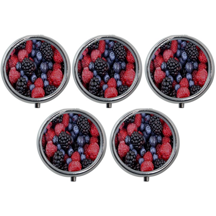 Berries-01 Mini Round Pill Box (Pack of 5)