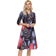 Berries-01 Classy Knee Length Dress by nateshop