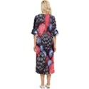 Berries-01 Double Cuff Midi Dress View4