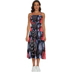 Berries-01 Sleeveless Shoulder Straps Boho Dress by nateshop