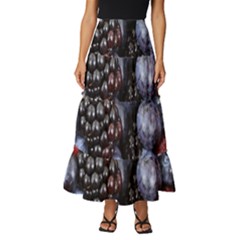 Berries-01 Tiered Ruffle Maxi Skirt by nateshop