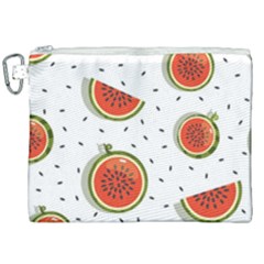 Seamless Background Pattern With Watermelon Slices Canvas Cosmetic Bag (xxl) by pakminggu