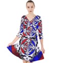 The Grateful Dead Quarter Sleeve Front Wrap Dress View1