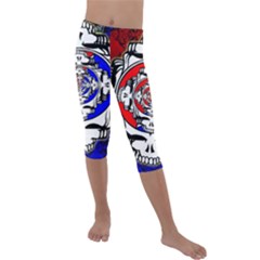 The Grateful Dead Kids  Lightweight Velour Capri Leggings  by Grandong