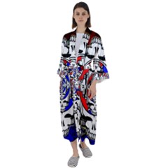 The Grateful Dead Maxi Satin Kimono by Grandong