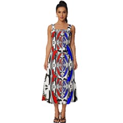 The Grateful Dead Square Neckline Tiered Midi Dress by Grandong