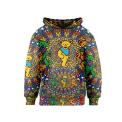 Dead Dancing Bears Grateful Dead Pattern Kids  Pullover Hoodie by Grandong