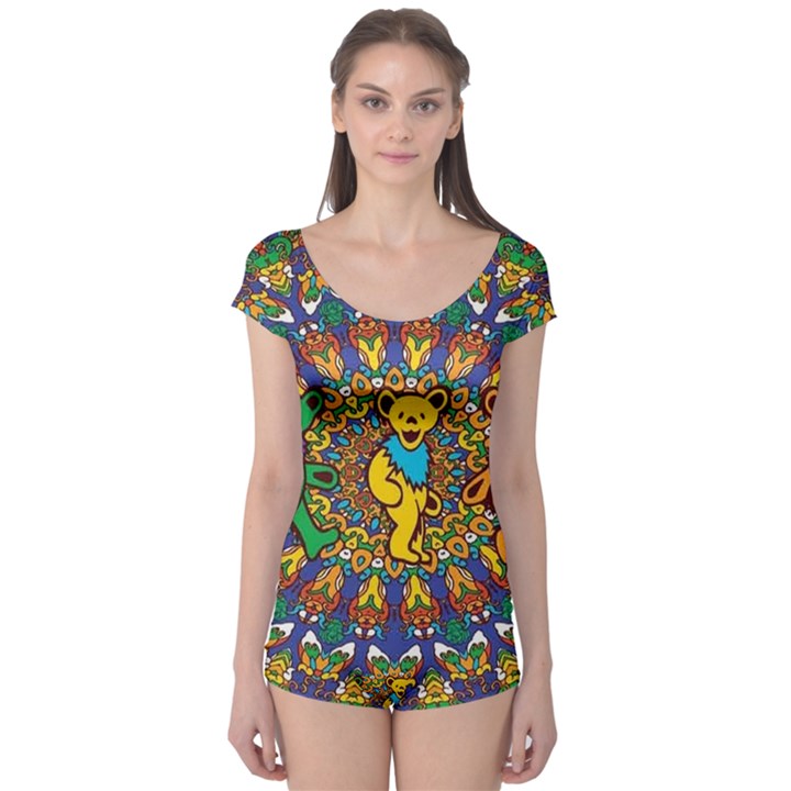 Dead Dancing Bears Grateful Dead Pattern Boyleg Leotard 