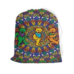 Dead Dancing Bears Grateful Dead Pattern Drawstring Pouch (2xl) by Grandong