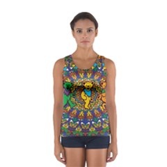 Dead Dancing Bears Grateful Dead Pattern Sport Tank Top  by Grandong