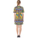 Dead Dancing Bears Grateful Dead Pattern Sixties Short Sleeve Mini Dress View2