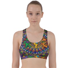 Dead Dancing Bears Grateful Dead Pattern Back Weave Sports Bra by Grandong