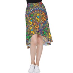 Dead Dancing Bears Grateful Dead Pattern Frill Hi Low Chiffon Skirt by Grandong