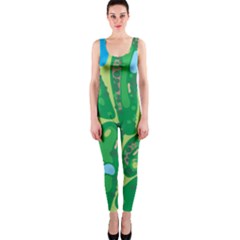 Golf Course Par Golf Course Green One Piece Catsuit by Cowasu