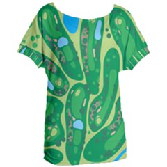 Golf Course Par Golf Course Green Women s Oversized T-shirt by Cowasu