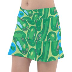 Golf Course Par Golf Course Green Classic Tennis Skirt by Cowasu