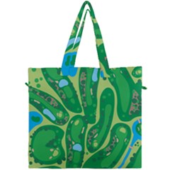 Golf Course Par Golf Course Green Canvas Travel Bag by Cowasu