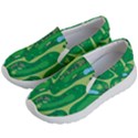 Golf Course Par Golf Course Green Kids Lightweight Slip Ons View2