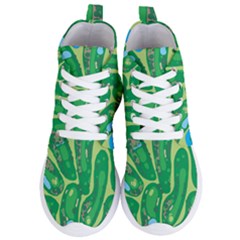 Golf Course Par Golf Course Green Women s Lightweight High Top Sneakers by Cowasu