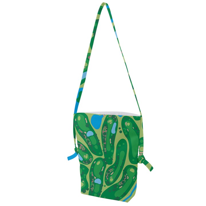 Golf Course Par Golf Course Green Folding Shoulder Bag