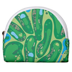 Golf Course Par Golf Course Green Horseshoe Style Canvas Pouch by Cowasu