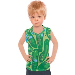 Golf Course Par Golf Course Green Kids  Sport Tank Top