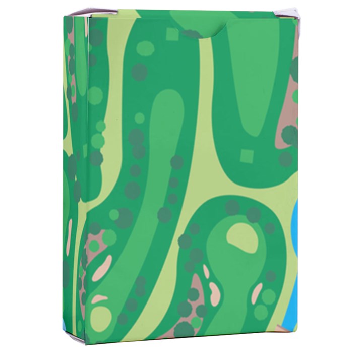 Golf Course Par Golf Course Green Playing Cards Single Design (Rectangle) with Custom Box