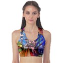 Beauty Stained Glass Castle Building Fitness Sports Bra View1