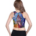 Beauty Stained Glass Castle Building Racer Back Crop Top View2