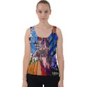 Beauty Stained Glass Castle Building Velvet Tank Top View1