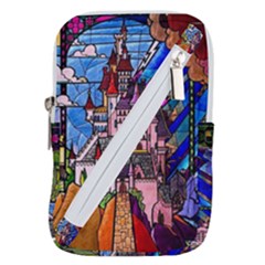 Beauty Stained Glass Castle Building Belt Pouch Bag (small) by Cowasu