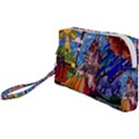 Beauty Stained Glass Castle Building Wristlet Pouch Bag (Small) View1