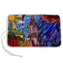 Beauty Stained Glass Castle Building Pen Storage Case (s) by Cowasu