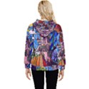 Beauty Stained Glass Castle Building Women s Lightweight Drawstring Hoodie View4