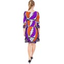 Gratefuldead Grateful Dead Pattern Quarter Sleeve Front Wrap Dress View2