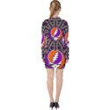 Gratefuldead Grateful Dead Pattern V-neck Bodycon Long Sleeve Dress View2