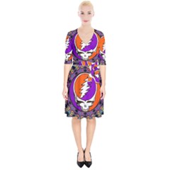 Gratefuldead Grateful Dead Pattern Wrap Up Cocktail Dress by Cowasu