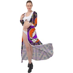 Gratefuldead Grateful Dead Pattern Maxi Chiffon Beach Wrap by Cowasu